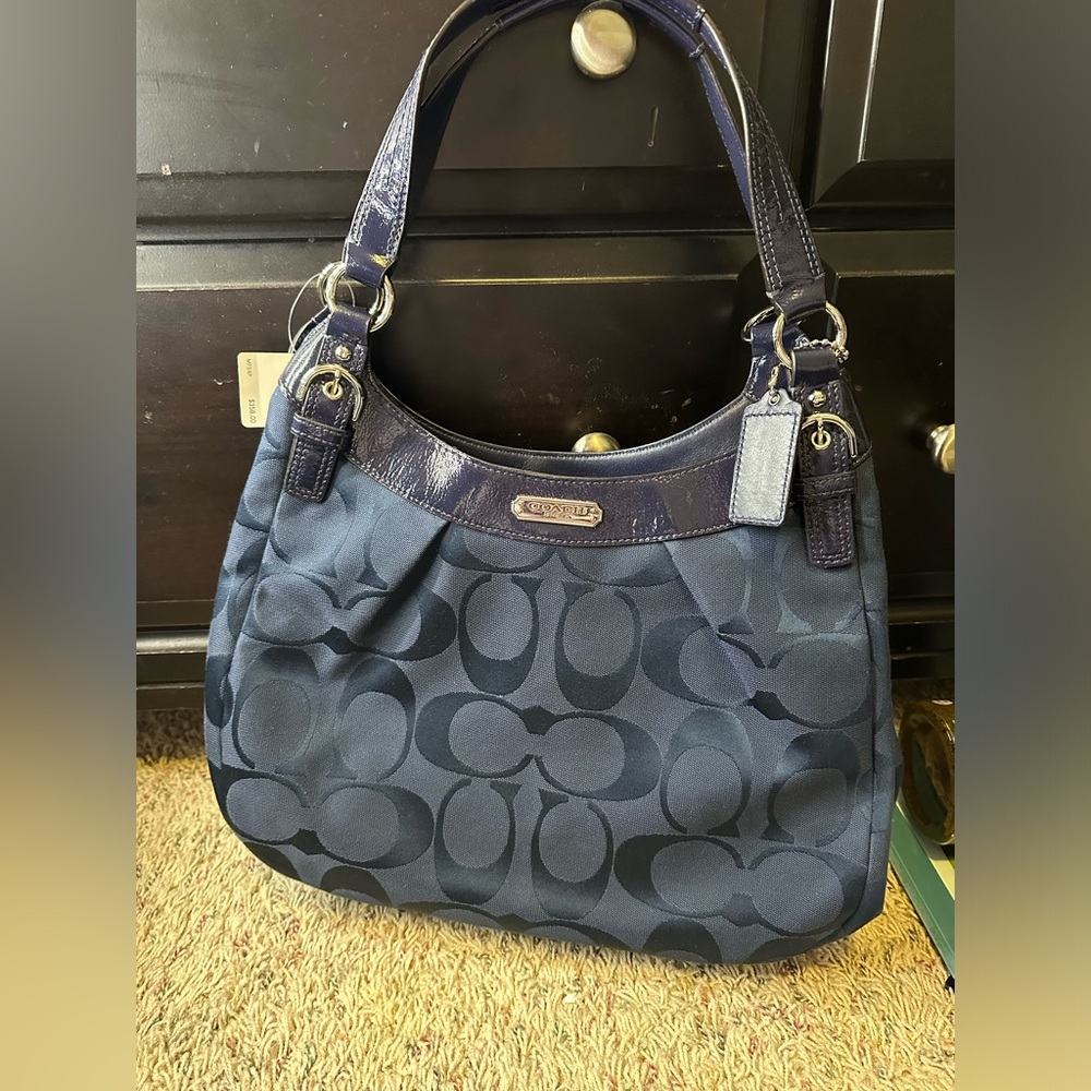 Navy Blue Coach Purse